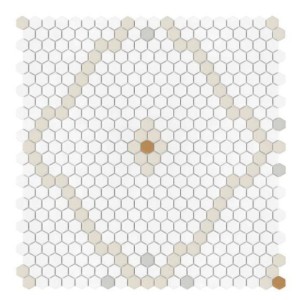 Dunin House Loves Mini Hexagon Rombdance Cotton Matt 50,2x52,3 mozaika gresowa heksagonalna dekoracyjna