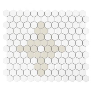 Dunin House Loves Mini Hexagon Floret Matt 26x30 mozaika gresowa heksagonalna dekoracyjna