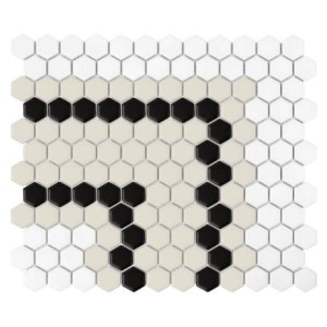 Dunin House Loves Mini Hexagon Stripe 5.2.C Matt 26x30 mozaika gresowa heksagonalna dekoracyjna