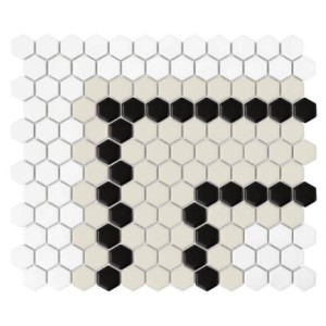 Dunin House Loves Mini Hexagon Stripe 5.3.C Matt 26x30 mozaika gresowa heksagonalna dekoracyjna