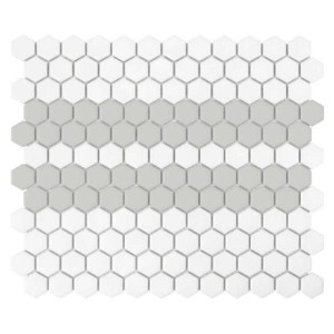 Dunin House Loves Mini Hexagon Stripe 2.A Matt 26x30 mozaika gresowa heksagonalna dekoracyjna