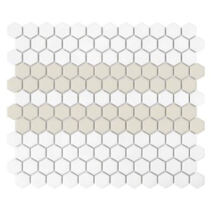 Dunin House Loves Mini Hexagon Stripe 2.C Matt 26x30 mozaika gresowa heksagonalna dekoracyjna