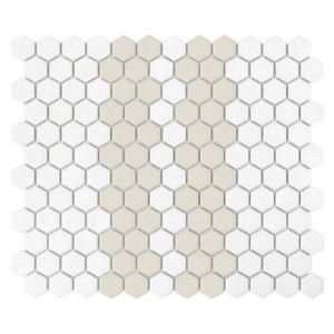 Dunin House Loves Mini Hexagon Stripe 2.1.C Matt 26x30 mozaika gresowa heksagonalna dekoracyjna