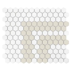 Dunin House Loves Mini Hexagon Stripe 2.3.C Matt 26x30 mozaika gresowa heksagonalna dekoracyjna