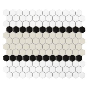 Dunin House Loves Mini Hexagon Stripe 3.B Matt 26x30 mozaika gresowa heksagonalna dekoracyjna