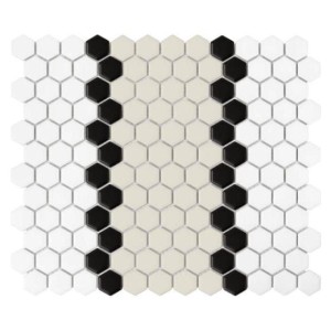 Dunin House Loves Mini Hexagon Stripe 3.1.B Matt 26x30 mozaika gresowa heksagonalna dekoracyjna