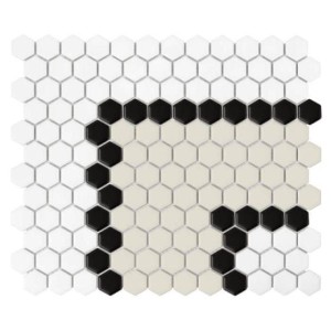 Dunin House Loves Mini Hexagon Stripe 3.3.B Matt 26x30 mozaika gresowa heksagonalna dekoracyjna