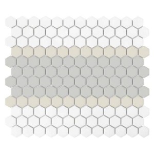 Dunin House Loves Mini Hexagon Stripe 3.C Matt 26x30 mozaika gresowa heksagonalna dekoracyjna
