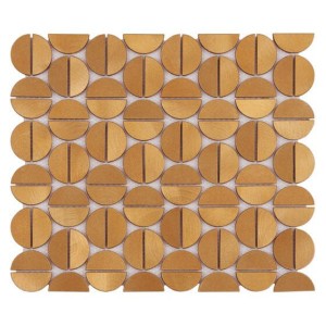 Dunin Allumi Tabs Brass Gold 35x29,8 złota metalowa mozaika ścienna dekoracyjna