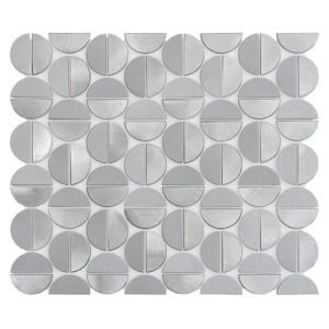Dunin Allumi Tabs Silver 35x29,8 srebrna metalowa mozaika ścienna dekoracyjna