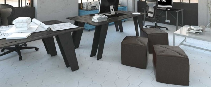 Płytki podłogowe heksagonalne białe Wow Floor Tiles Hexa Floor R9 Ice White 20x23 101327