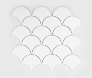 Raw Decor Flabellum White Matowy 27,5x28,5 mozaika dekoracyjna