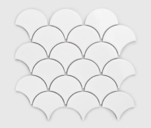 Raw Decor Flabellum White Połysk 27,5x28,5 mozaika dekoracyjna