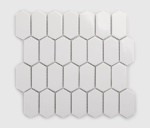 Raw Decor Heksalong Duży Jasno Szary Połysk 26,6x28,4 mozaika dekoracyjna