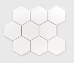 Raw Decor Heksagon XL Biały Połysk 25,6x29,5 mozaika dekoracyjna