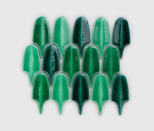 Raw Decor Flabellum Aurora Green Połysk 26,5x23,5 mozaika ścienna dekoracyjna
