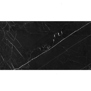 Arklam Negro Marquina Polished 6 mm 100x300 płytki gresowe wielkoformatowe imitujące czarny marmur