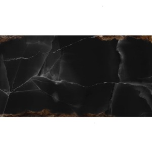 Arklam Onice Black Polished 6 mm 120x300 płytki gresowe wielkoformatowe imitujące czarny onyks