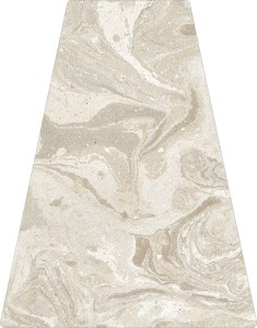 Arcana Spuma Frullato Frappe 22,7x29 płytka imitująca beton w kształcie trapezu z efektem mieszania farby