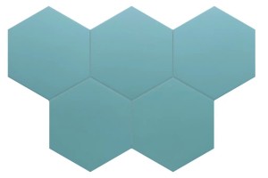 Equipe Coimbra Azure 17,5x20 monokolorowa heksagonalna gresowa płytka podłogowa