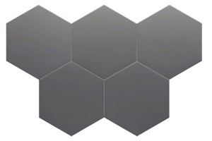 Equipe Coimbra Black 17,5x20 monokolorowa heksagonalna gresowa płytka podłogowa