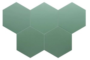 Equipe Coimbra Pickle Green 17,5x20 monokolorowa heksagonalna gresowa płytka podłogowa