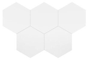 Equipe Coimbra White 17,5x20 monokolorowa heksagonalna gresowa płytka podłogowa