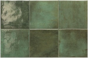 Equipe Spa and Pools Moss Green Gloss 15x15 zielona płytka cegiełka
