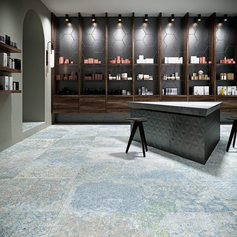 Aparici Bohemian Blue Natural 99,55x99,55 płytka gresowa patchwork 108740