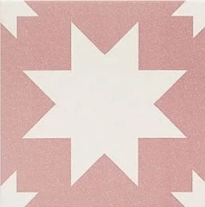 Mainzu Fired Star Pink 20x20 płytki dekoracyjne gresowe