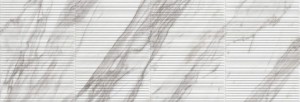 Marazzi Fabula Wall 3D Gentle Calacatta 33x100 MN3G biała płytka ścienna imitująca marmur z szarymi żyłkami