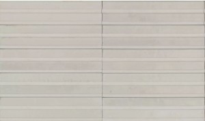 Marazzi Lume White Lux Struttura 3D Rake MP9E 6x24 strukturalna ścienna płytka cegiełka