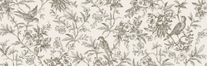 Marazzi Momenti Decoro China Bianco 40x120 MADG dekoracyjna, multikolorowa płytka ścienna z motywem kwiatów i ptaków