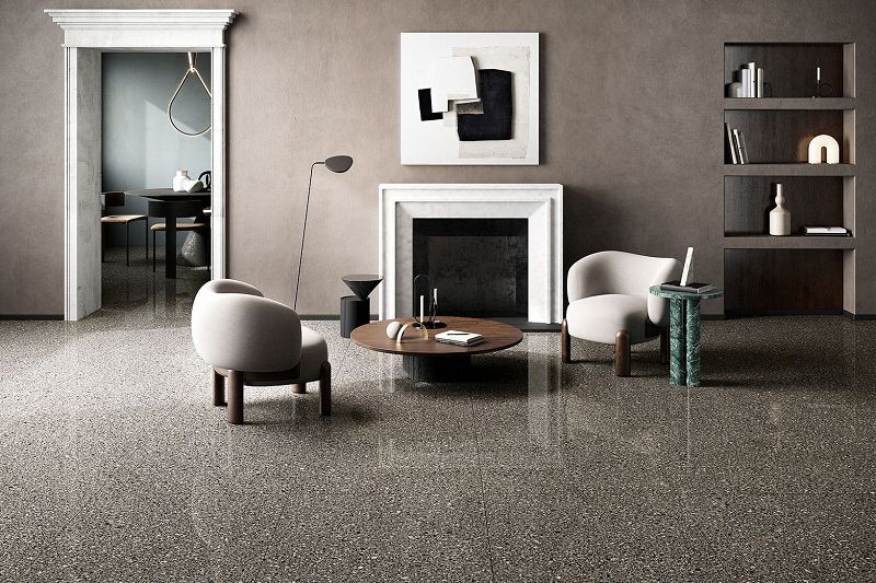 Coem Porfirica Graphite Lucidato Rettificato 75x75 PO757LR płytki gresowe lastryko 124174