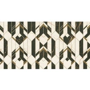 Paradyż Ceramika Fancy White Inserto Połysk 30x60 płytki patchworkowe gresowe