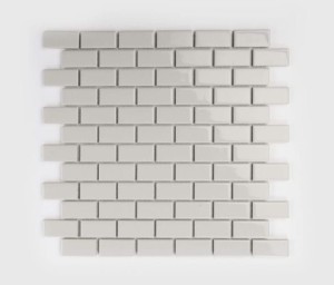 Raw Decor Mini Cegiełka Jasno Szara Połysk 30x30 mozaika dekoracyjna