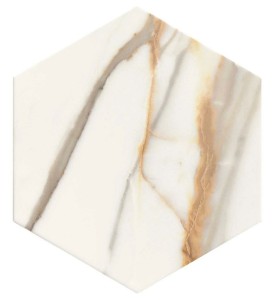 Realonda Calacatta Gold Hexagon 28,5x33 płytki gresowe heksagonalne