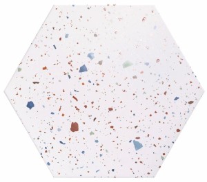 Realonda Confeti White 56x48,5 płytki gresowe heksagonalne