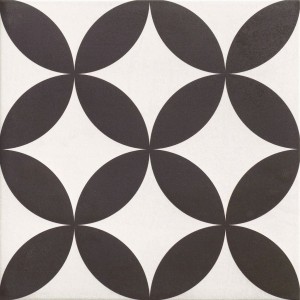 Realonda Hanoi Circle Black 33x33 płytki patchworkowe gresowe