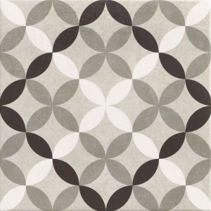 Realonda Hanoi Circle Grey 33x33 płytki patchworkowe gresowe
