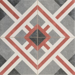 Realonda Havana Burgundy 44x44 płytka gresowa patchwork