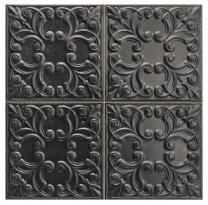 Realonda Tin Tile Black 44x44 płytki ścienne