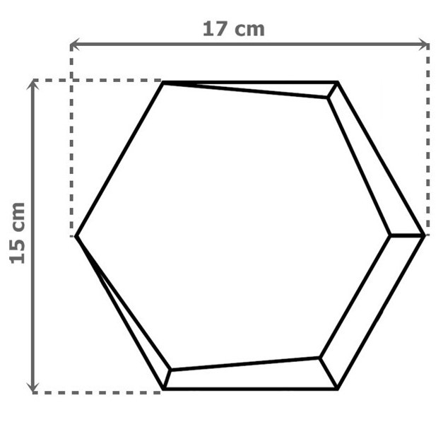 Płytki hexagonalne 3D Decus Cuna Blanco Brillo 17x15 25374