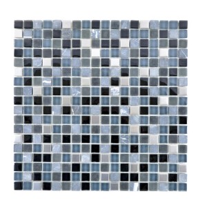 Mozaika mix szkło kamień alu mały kwadrat szary Metropol MM 1223 30,0 x 30,0