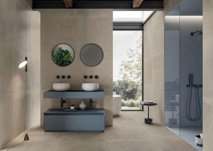 Italgraniti Icon Bleu Beige Naturale 120x120 płytki gresowe imitujące beton 105691