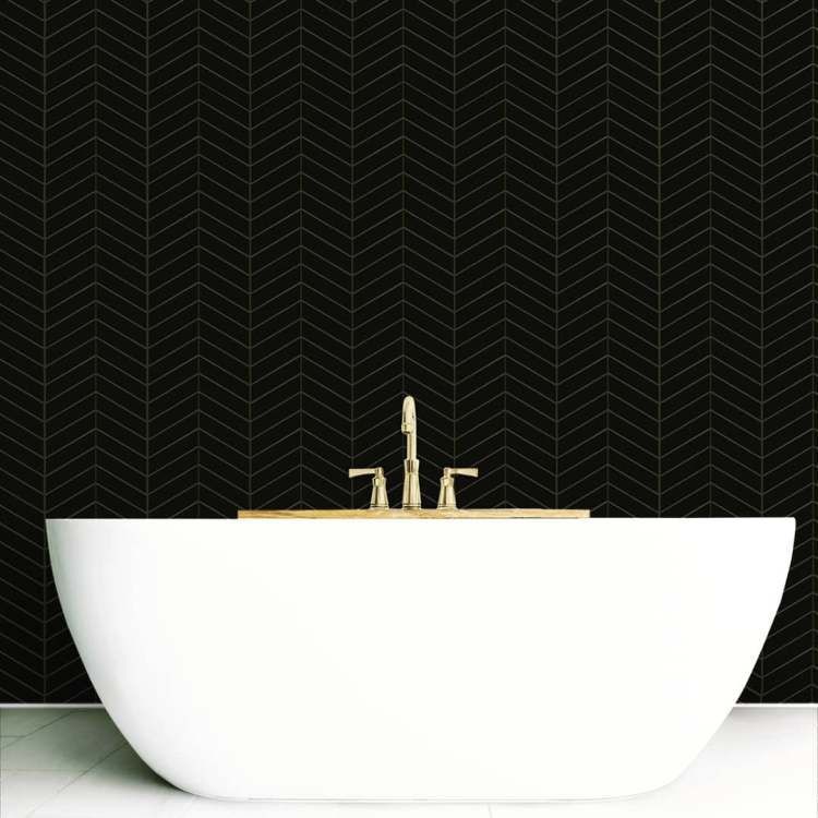 Dunin Royal Chevron Black 31,8x22,4x7 płytki jodełki ścienne 103575