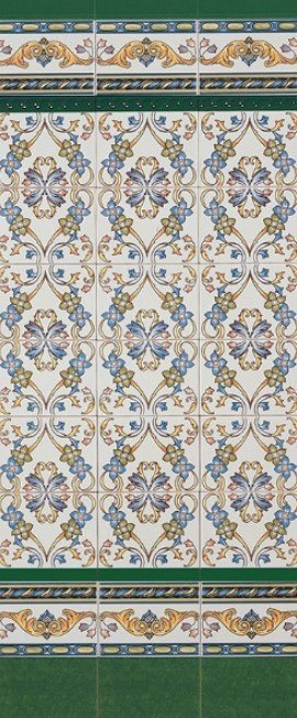 Cokoły ścienne zielone Mainzu Zócalo Nerja Tirra Relieve Verde 3x28 63000