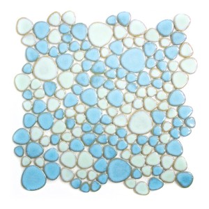 Mozaika mix kamyczki jasno-niebieskie połysk Metropol MM 0248 30,0 x 30,0