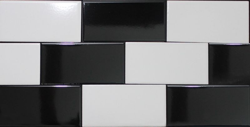 Ribesalbes Ceramica Negro Brillo Liso 10x30 płytka ścienna 150327
