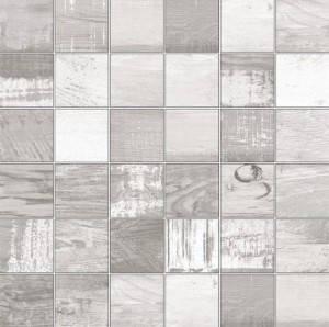 Płytki drewnopodobne biało-szare Aparici Chalkwood White Nat. Mosaico 29,75x29,75